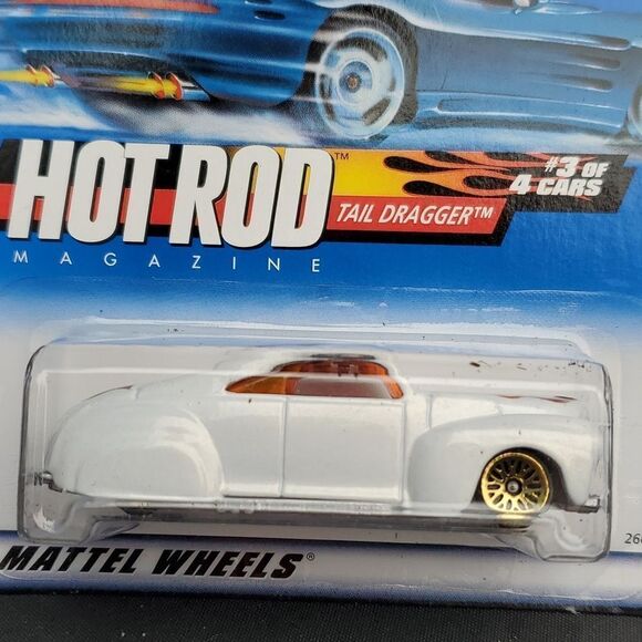 Hot Wheels Hot Rod Tail Dragger White Flames 26018 NIP - Picture 1 of 8